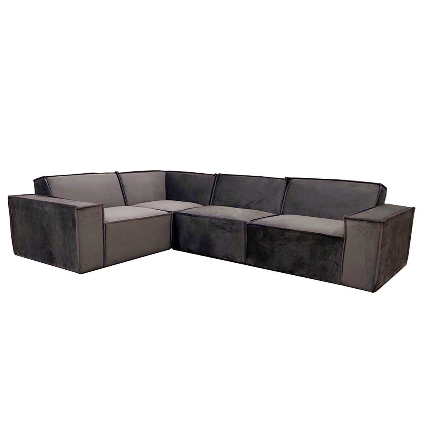 Midland Corner Sofa in Steel