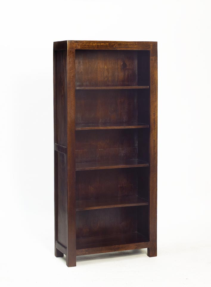 Toko Dark Mango Large Open Bookcase - UK - Furniture One Shop