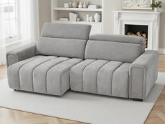 Molly Electric Sofa Bed In Grey Fabric 3 Seater with Power Sliding Seats