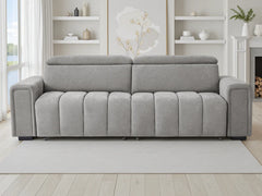 Molly Electric Sofa Bed In Grey Fabric 3 Seater with Power Sliding Seats