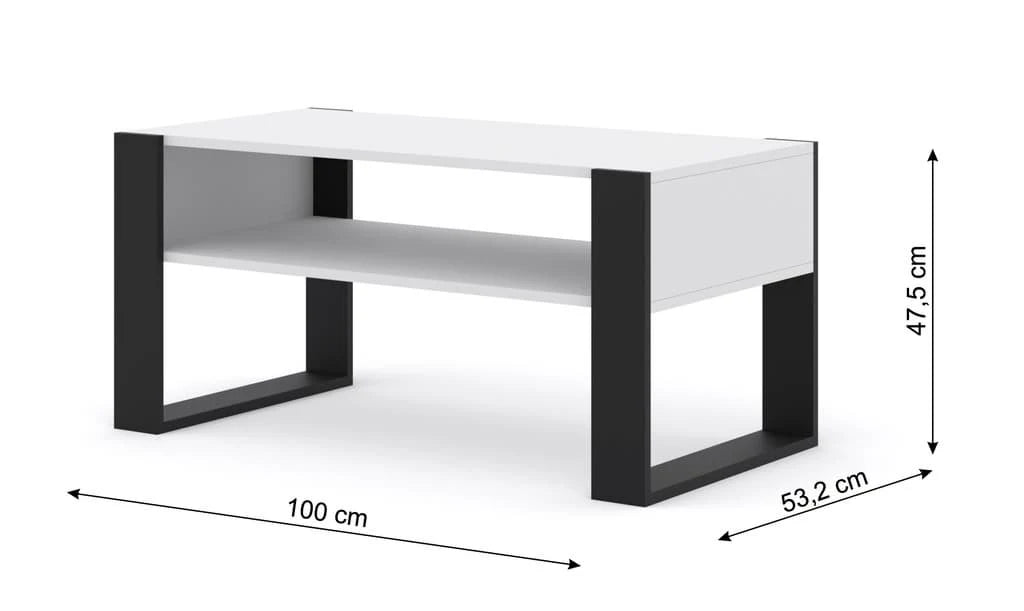Mondi Wooden Coffee Table 100cm in White