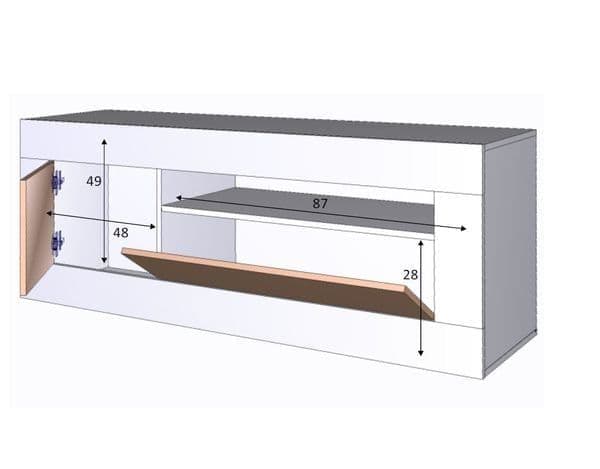 Montreal TV Stand In White And Wood Effect