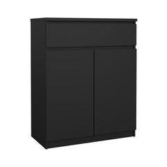 Naia Sideboard with 1 Drawer 2 Doors in Black Matt - UK - Furniture One Shop