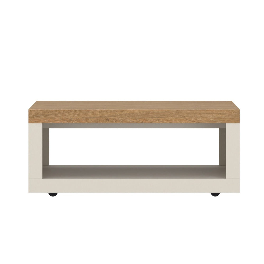 Naxxar Wooden Coffee Table in Cashmere and Stone Oak