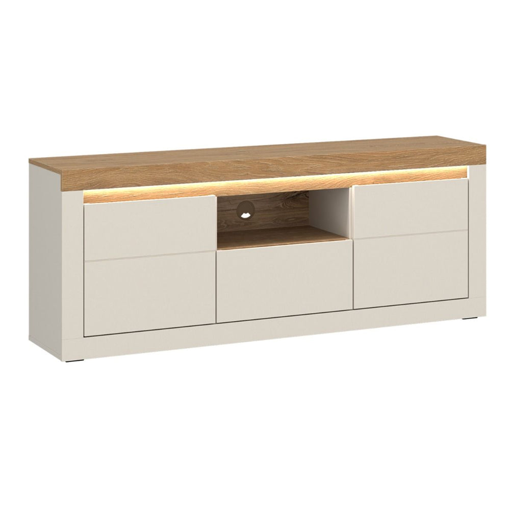 Naxxar Wooden TV Stand 2 Doors 1 Drawer in Cashmere