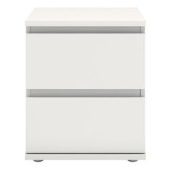 Nova Bedside 2 Drawer in White - UK