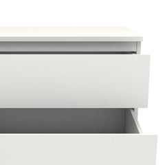 Nova Narrow Chest of 5 Drawers in White - UK - Furniture One Shop