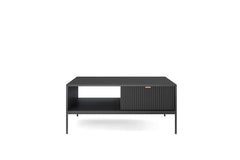 Nova Wooden Coffee Table in Black Matt - 104cm - Furniture One Shop