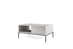 Nova Wooden Coffee Table in Grey Matt - 104cm