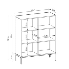 Nova Wooden Highboard 2 Doors in Black Matt with Black Legs - Furniture One Shop
