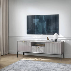 Nova Wooden TV Stand in Grey Matt - 154cm
