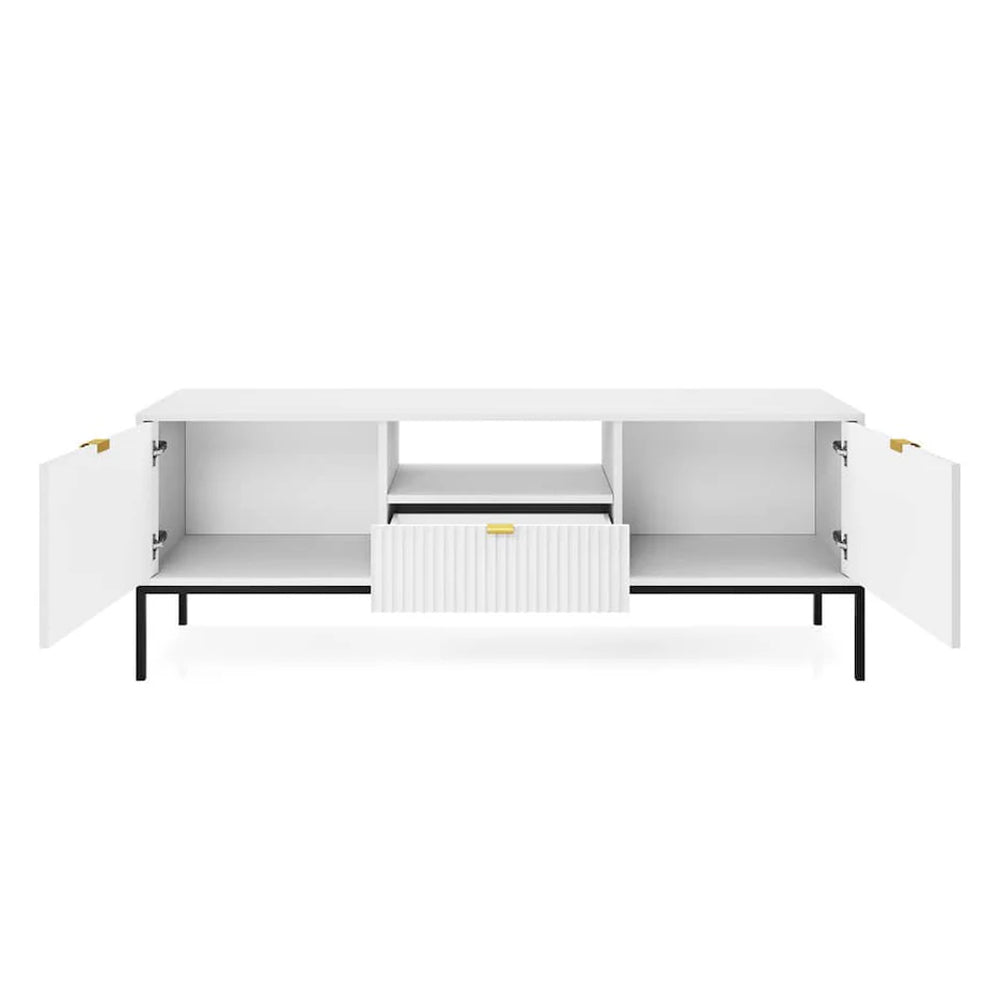 Nova Wooden TV Stand in White Matt - 154cm
