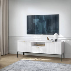Nova Wooden TV Stand in White Matt - 154cm
