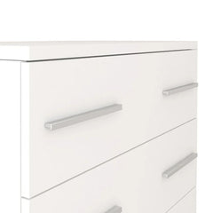 Omega Wooden Chest of Drawers in Matt White with 4 Drawers - 90cm wide - UK