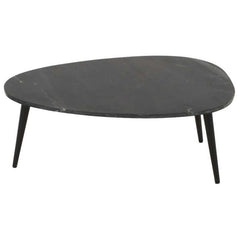 Opal Coffee Table With Black Marble Top & Metal Legs - UK