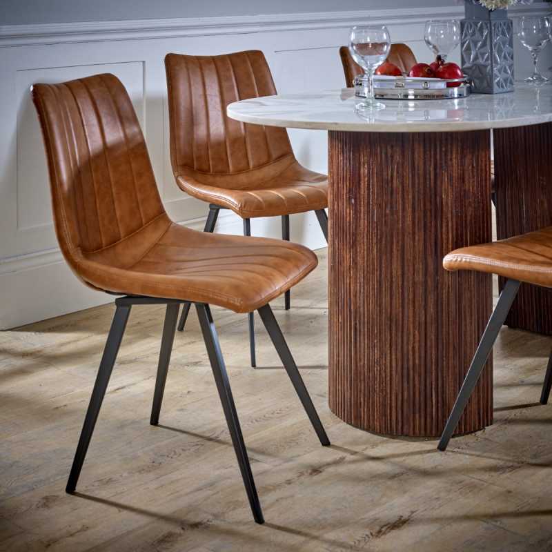 Opal Mango Wood Dining Table With Marble Top 170Cm - UK
