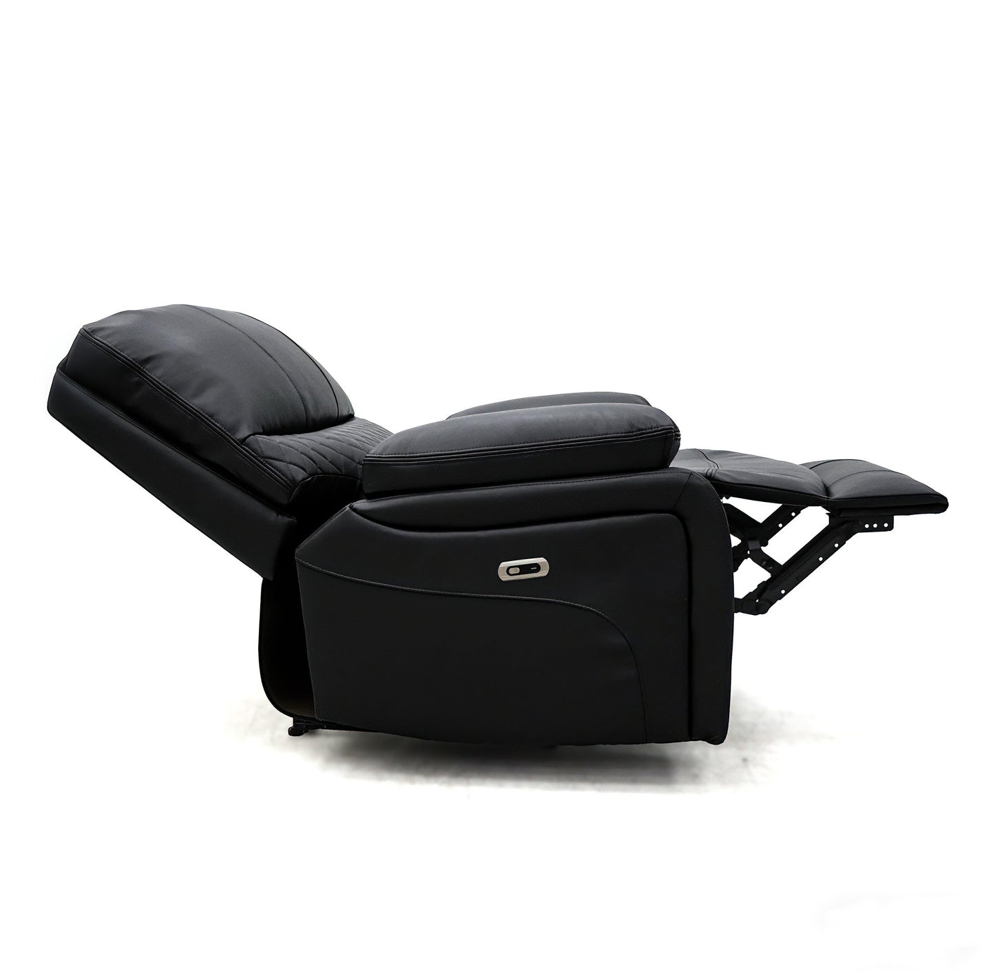 Orla Faux Leather Electric Recliner Arm Chair In Black