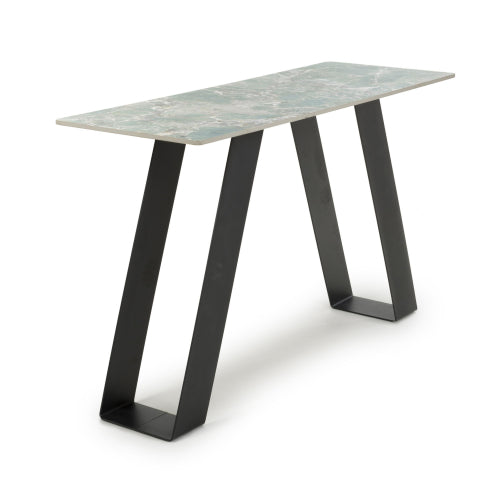 Osaka Green Console Table With Black Legs