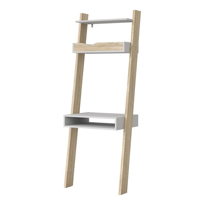 Oslo Leaning Desk in White and Oak FSC Mix 70 % NC-COC-060652 - UK