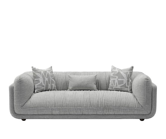 Oxford 3 Seater Fabric Sofa in Grey