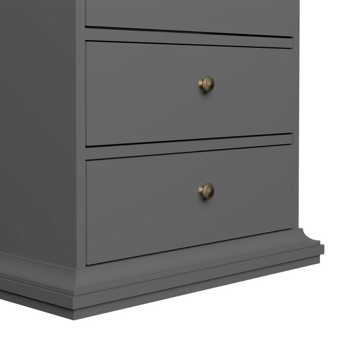 Paris Chest 5 drawers in Matt Grey - UK