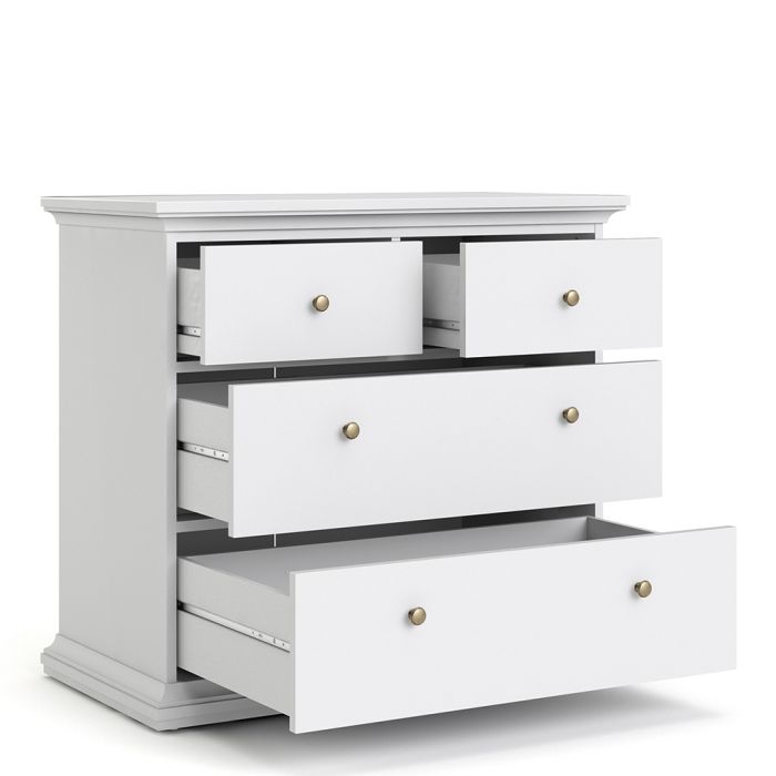 Paris Chest of 4 Drawers in White - UK