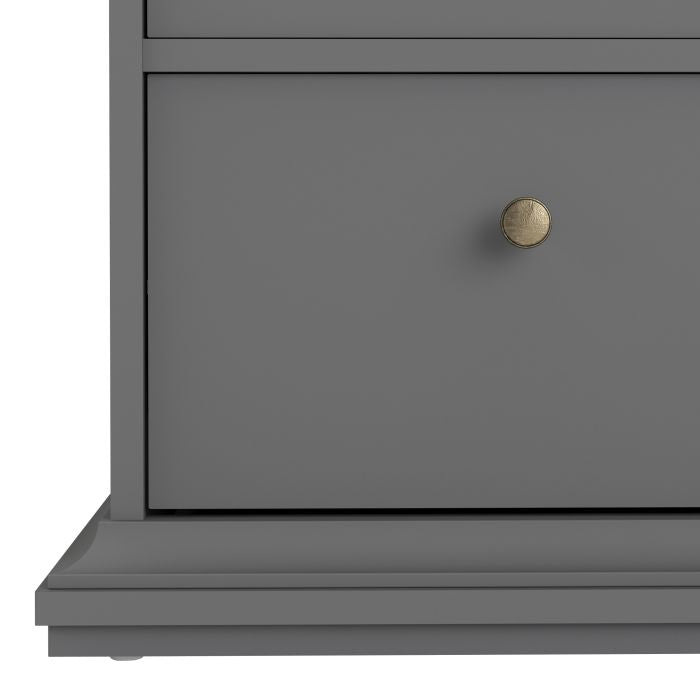Paris Chest of 6 Drawers in Matt Grey - UK
