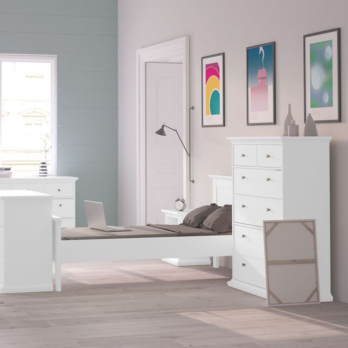 Paris Chest of 6 Drawers in White - UK