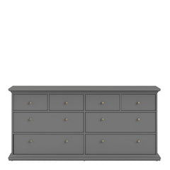 Paris Chest of 8 Drawers in Matt Grey - UK - Furniture One Shop