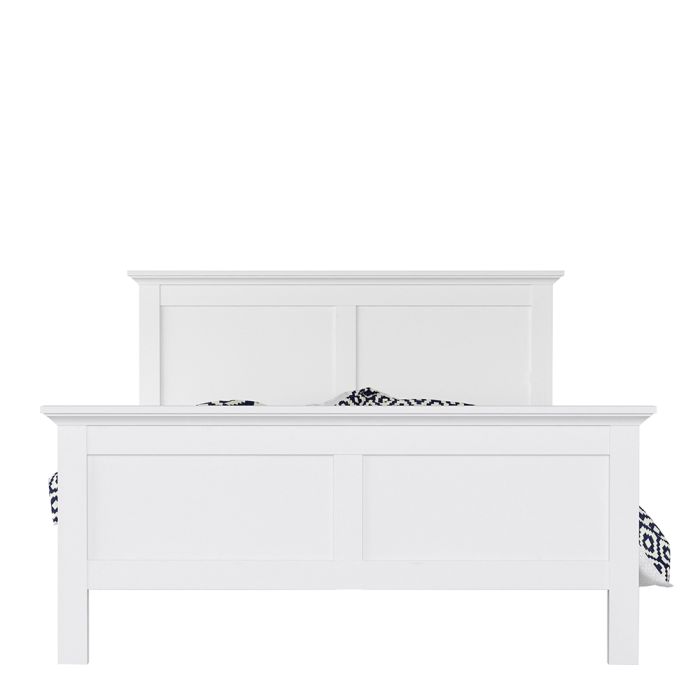 Paris Double Bed (140 x 200) in White - UK