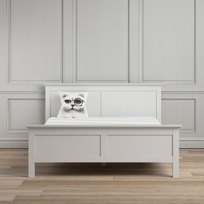 Paris Double Bed (140 x 200) in White - UK