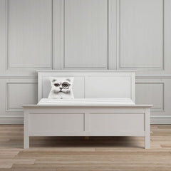 Paris Double Bed (140 x 200) in White - UK - Furniture One Shop