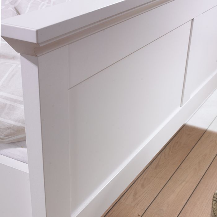 Paris Double Bed (140 x 200) in White - UK
