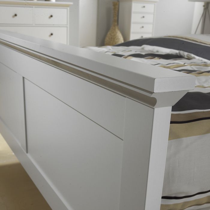 Paris Double Bed (140 x 200) in White - UK