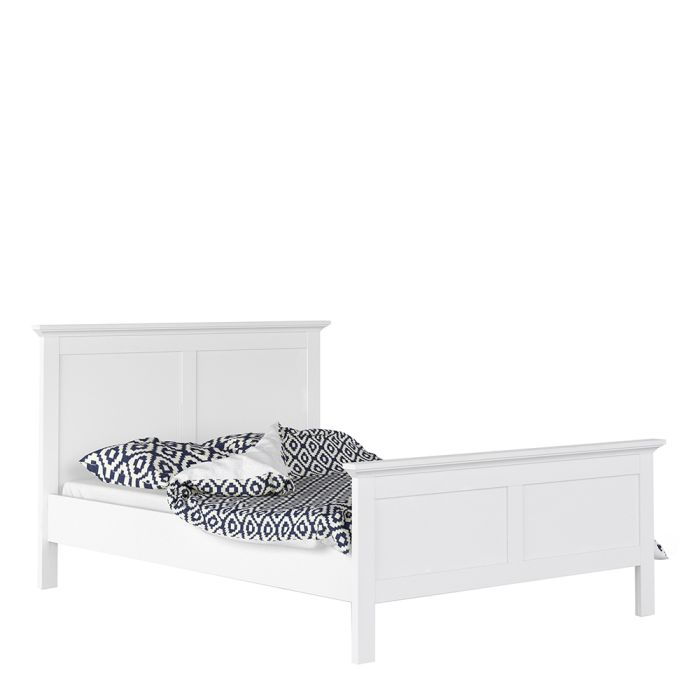 Paris Double Bed (140 x 200) in White - UK
