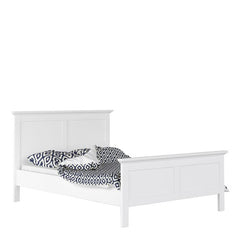 Paris Double Bed (140 x 200) in White - UK - Furniture One Shop