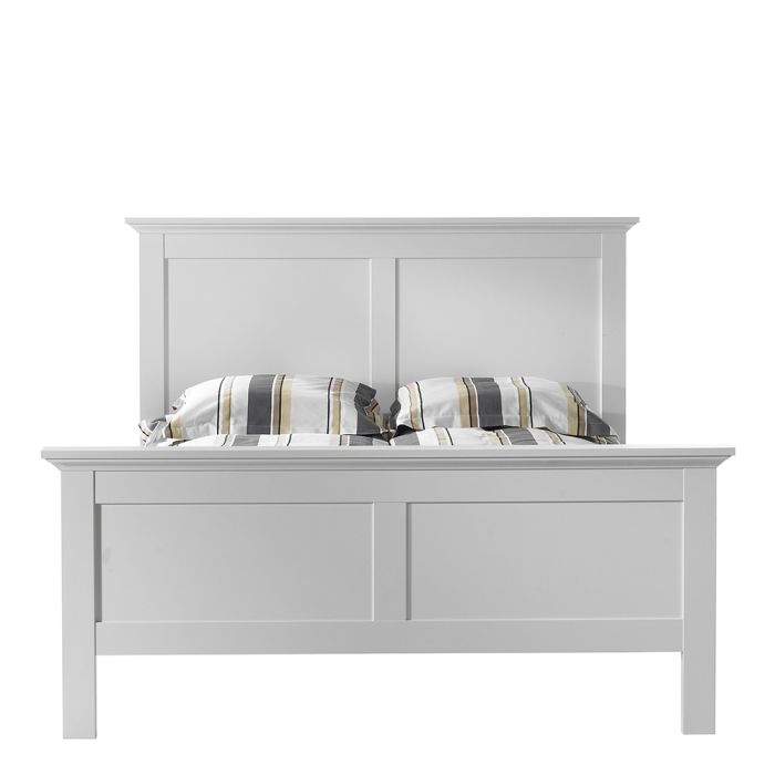 Paris Double Bed (140 x 200) in White - UK