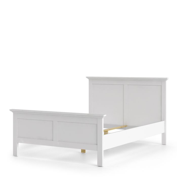 Paris Double Bed (140 x 200) in White - UK