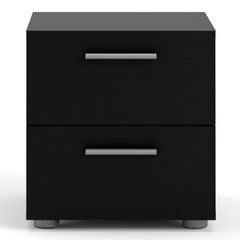 Pepe Bedside 2 Drawers in Black - UK