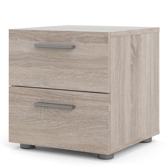 Pepe Bedside 2 Drawers in Truffle Oak - UK