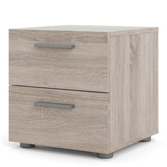 Pepe Bedside 2 Drawers in Truffle Oak - UK - Furniture One Shop