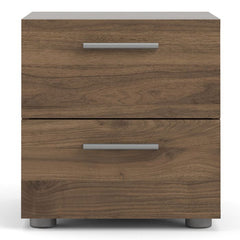 Pepe Bedside 2 Drawers in Walnut - UK - Furniture One Shop