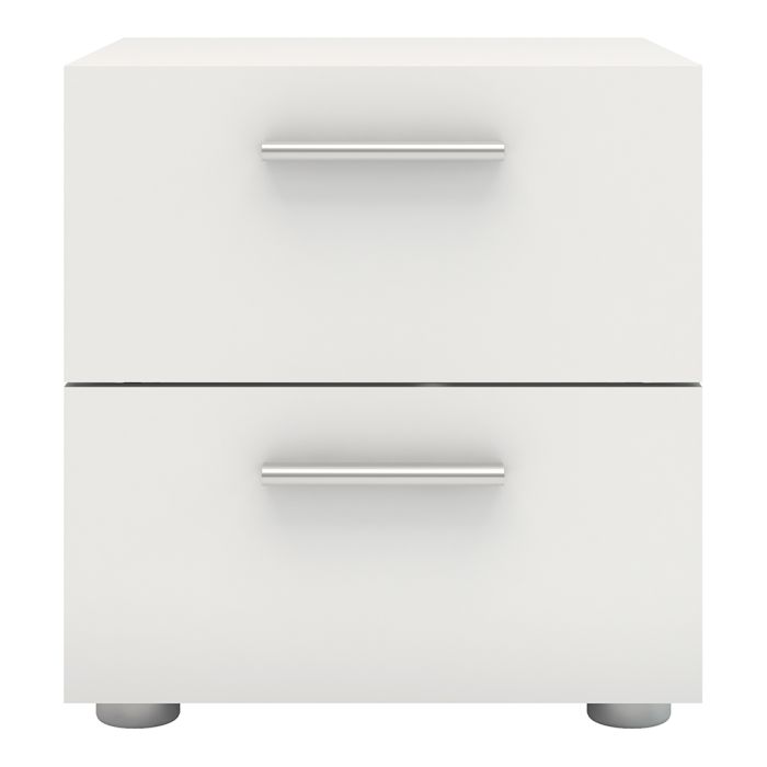 Pepe Bedside 2 Drawers in White - UK