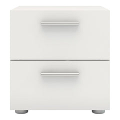 Pepe Bedside 2 Drawers in White - UK