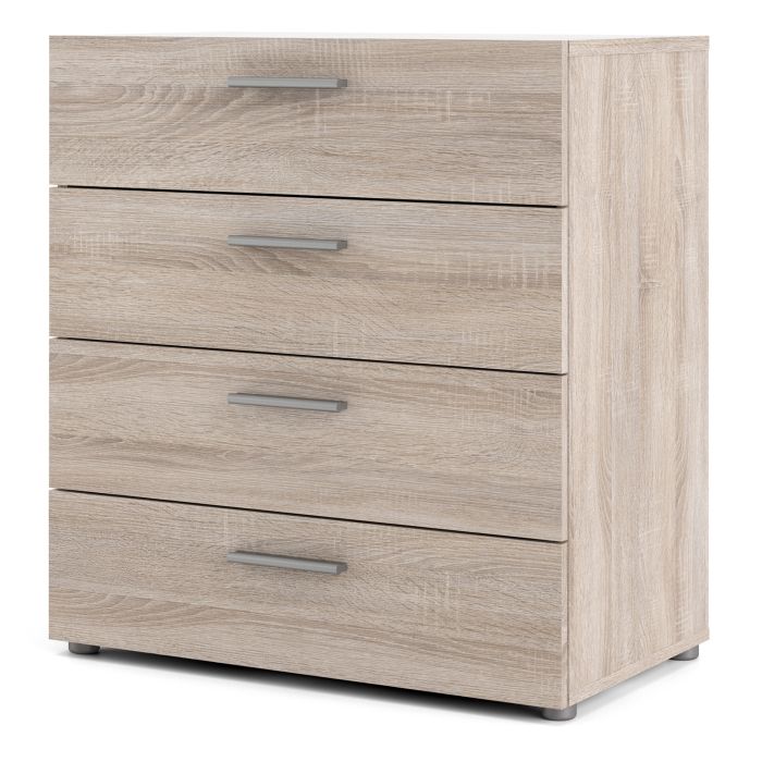 Pepe Chest of 4 Drawers in Truffle Oak - UK