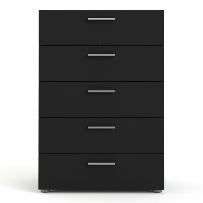 Pepe Chest of 5 Drawers in Black - UK