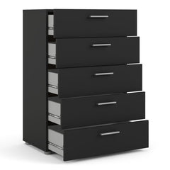 Pepe Chest of 5 Drawers in Black - UK