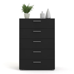 Pepe Chest of 5 Drawers in Black - UK