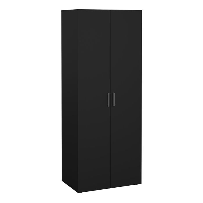 Pepe Package - Bedside 2 Drawers + Chest of 4 Drawers + Wardrobe with 2 doors in Black - UK