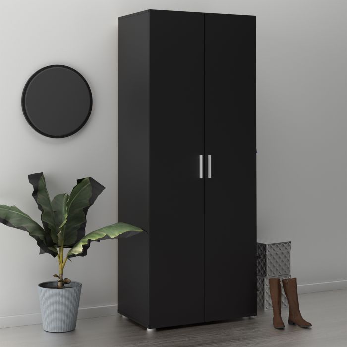 Pepe Wardrobe with 2 doors in Black - UK